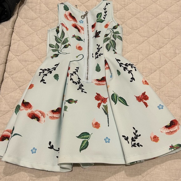 Hannah Banana Mint Green Floral Dress Sz 4 - Picture 3 of 5